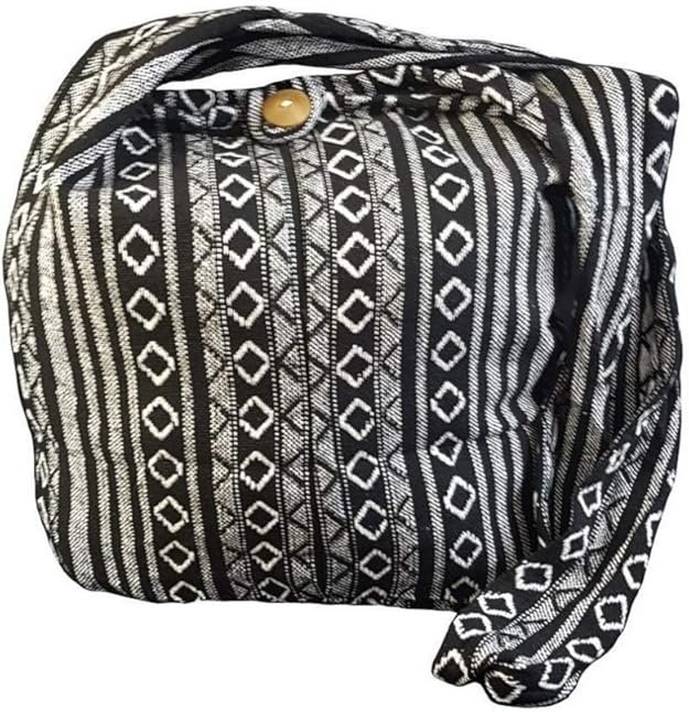 泰国棉质单肩包,斜挎包,嬉皮士,手工编织,伊卡特